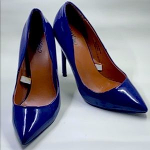 Massimo Patent Leather Blue Heels